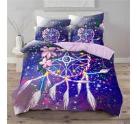 SJSXWQN Funda Nordica Cama 150 AtrapasueñOs Edredon Cama 150 para Niños Adultos con Cremallera Suave Transpirable Microfibra Fundas Nordicas 240x220 cm + 2 Fundas de Almohada 50x80 cm