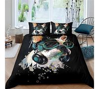 SJSXWQN Funda Nordica Cama 150 Bulldog FrancéS Negro Nordico Cama 150 para Niños Adultos con Cremallera cómodo y Transpirable Microfibra Fundas Nordicas 220x240 cm + 2 Fundas de Almohada 50x80 cm