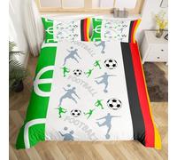 SJSXWQN Funda Nordica Cama 150 FúTbol AlemáN Edredon Cama 150 para Niños Adultos con Cremallera Suave Transpirable Microfibra Fundas Nordicas 240x220 cm + 2 Fundas de Almohada 50x80 cm