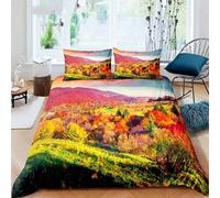 SJSXWQN Funda Nordica Cama 150 Hojas De Arce OtoñAles Edredon Cama 150 para Niños Adultos con Cremallera Suave Transpirable Microfibra Fundas Nordicas 240x220 cm + 2 Fundas de Almohada 50x80 cm