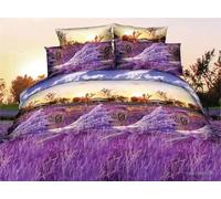 SJSXWQN Funda Nordica Cama 150 Lavanda Morada Edredon Cama 150 para Niños Adultos con Cremallera Suave Transpirable Microfibra Fundas Nordicas 240x220 cm + 2 Fundas de Almohada 50x80 cm