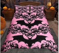 SJSXWQN Funda Nordica Cama 150 MurciéLago Negro Edredon Cama 150 para Niños Adultos con Cremallera Suave Transpirable Microfibra Fundas Nordicas 240x220 cm + 2 Fundas de Almohada 50x80 cm