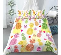 SJSXWQN Funda Nordica Cama 150 PiñA Colorida Edredon Cama 150 para Niños Adultos con Cremallera Suave Transpirable Microfibra Fundas Nordicas 240x220 cm + 2 Fundas de Almohada 50x80 cm