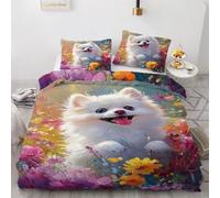 SJSXWQN Funda Nordica Cama 150 Pomerania Edredon Cama 150 para Niños Adultos con Cremallera Suave Transpirable Microfibra Fundas Nordicas 240x220 cm + 2 Fundas de Almohada 50x80 cm