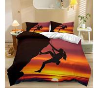 SJSXWQN Funda Nordica Cama 180 Escalador De Rocas Edredon Cama 180 para Niños Adultos con Cremallera Cómodo Transpirable Microfibra Fundas Nordicas 260x240 cm + 2 Fundas de Almohada 50x80 cm