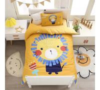 SJSXWQN Funda Nordica Cama 180 LeóN Amarillo Edredon Cama 180 para Niños Adultos con Cremallera Cómodo Transpirable Microfibra Fundas Nordicas 260x240 cm + 2 Fundas de Almohada 50x80 cm