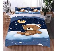 SJSXWQN Funda Nordica Cama 180 Osos Pardos Edredon Cama 180 para Niños Adultos con Cremallera Cómodo Transpirable Microfibra Fundas Nordicas 260x240 cm + 2 Fundas de Almohada 50x80 cm