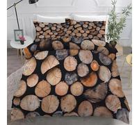 SJSXWQN Funda Nordica Cama 180 Veta De Madera Edredon Cama 180 para Niños Adultos con Cremallera Cómodo Transpirable Microfibra Fundas Nordicas 260x240 cm + 2 Fundas de Almohada 50x80 cm