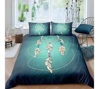 SJSXWQN Funda Nordica Cama 90 Catcher De SueñOs Verdes Edredón Cama 90 para Niñas Niños con Cremallera Suave Transpirable Microfibra Fundas Nordicas 150x220 cm + 2 Fundas de Almohada 50x80 cm