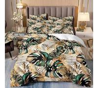 SJSXWQN Funda Nordica Cama 90 Monstruo Dorado Edredón Cama 90 para Niñas Niños con Cremallera Suave Transpirable Microfibra Fundas Nordicas 150x220 cm + 2 Fundas de Almohada 50x80 cm