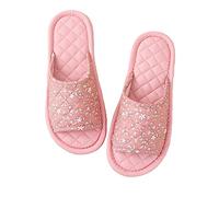 SJTJSPX Pantuflas de algodón para mujer y hombre, pantuflas de hotel con punta abierta, no desechables, para invitados, viajes, spa, fiesta, hospital, zapatos de interior antideslizantes para casa,
