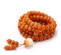 SJUENSXH Collar de pulsera de cuentas Mala, 108 cuentas de oración budista, yoga, meditación, piedras preciosas japa mala para mujeres y hombres, Talla única, Resina, nonnoo