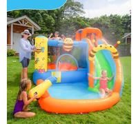 SJUN Castillo Hinchable para Niños,Parque Infantil con Toboganes Y Paredes Escalables, Castillo Inflable Disponible En Interiores Y Exteriores, con Capacidad para 3-5 Personas,(Bees)