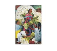 SJWINER Diego Rivera - Póster de pintura de The Flower Vendor con diseño estético para sala de estar, dormitorio, 60 x 90 cm, estilo sin marco