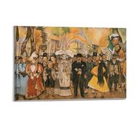 SJWINER Diego Rivera - Póster de pintura Dream of A Sunday Afternoon in Alameda Park, diseño estético para sala de estar, dormitorio, 20 x 30 cm, estilo marco