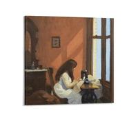 SJWINER Edward Hopper's Work The Son of A Woman by The Painter - Póster estético para sala de estar, dormitorio, 40 x 40 cm, estilo marco