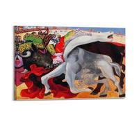 SJWINER Póster impreso de pintura famosa de Pablo Picasso (corrida de toros, la muerte de Torero) para pared, arte estético, póster para sala de estar, dormitorio, 60 x 90 cm, estilo marco