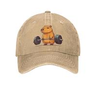SJXIZEH Gorra de béisbol para Hombre, para Mujer, algodón puroCapybara Funny Fitness Capy Lover Washed Baseball Cap Vintage Sun Trucker Hat Summer Couple Women Hiking Fishing Baseball Caps