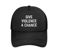 SJXIZEH Gorras béisbol Cuatro Estaciones Hombres y Mujeres Dale una Oportunidad a la Violencia Chistes Divertidos Gorras Hombre sarcásticas Gorras béisbol Mujeres Gorra Hombre Gorra béisbol