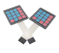 SJZBIN 2 teclados de expansión de microcomputadora de película fina de matriz de 4 x 4, placa de circuito de 69 x 76,4 mm para sistemas integrados de instrumentación de control industrial