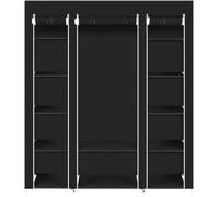 SJZHUYUE Armario movible for dormitorios, Ropa Ligera, Ahorra Espacio (Gris)(Black)