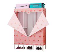 SJZHUYUE Armario Plegable de Acero, de Tela Oxford, fácil de Montar, Ahorra Espacio en el Dormitorio (C, 128 cm)