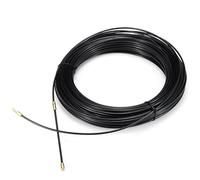 SJZHUYUE Tirador de cables, Cable Push Puller Fibra de Vidrio Negro 3mm 5-40m Cinta Conducto Serpiente Rodder(40m)