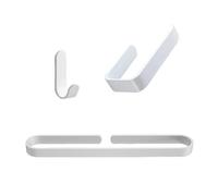 SJZLCXFC Kit de Accesorios de baño Blanco, Soporte de Papel higiénico de Aluminio, Accesorios de Cocina sin Clavos para Pared, toallero, Estante para pañuelos con un Solo Gancho, Juego de 30 Blancos
