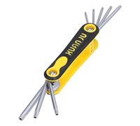 SK - 289 Llave de Estrella Plegable 8 en 1, Juego de Llaves Torx Plegable T9 T10 T15 T20 T25 T27 T30 Y T40, Juego de Llaves Combinadas Portátiles de Reparación de Herramientas