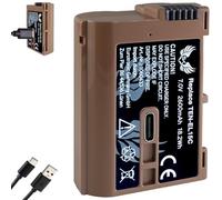 SK - Batería compatible con Nikon EN-EL15c < 2600 mAh > EN-EL15b EN-EL15a EN-EL15 < con conector de carga USB tipo C > para D850 D7500 - Z8 Z7 II Z6 III Z5 Zf
