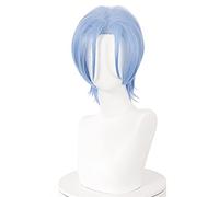 SK∞ Langa Cosplay Peluca Azul Claro Corta Parte Media Recta Pelo Salmonete Cabello Resistente al Calor SK8 el Infinity SK Eight