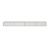 Sk Space-Sing Ma - Soporte de pared para TV de 30 a 200 cm, consola flotante de madera maciza para televisores de 30 a 200 cm, moderno, blanco, centro de entretenimiento contemporáneo