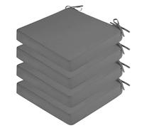 SK Studio 4 Piezas Cojines para Sillas de Exterior, Cojines de Asiento Impermeables, Cojines para sillas de Comedor para jardín, Patio, Cocina Gris, 50x50x5cm
