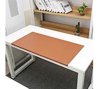 SK Studio Cojín de Escritorio Grande, Alfombrillas de Ratón de Cuero Impermeable de PU, Bloqueo de Borde Antideslizante, para el hogar y la Oficina Castaño, 60x30cm