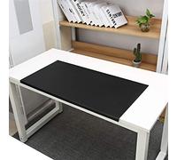 SK Studio Cojín de Escritorio Grande, Alfombrillas de Ratón de cuero impermeable de PU, Bloqueo de borde antideslizante, para el hogar y la Oficina negro 90x40cm