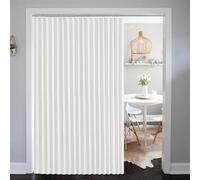SK Studio Cortina Dormitorio Opaca 1 Pieza Cortinas Termicas Aislantes Frio y Calor Cortina Aislante Magnética para Puertas, Plegable, Impermeable, Blanco, 140x241cm