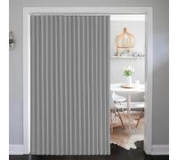 SK Studio Cortina Dormitorio Opaca 1 Pieza Cortinas Termicas Aislantes Frio y Calor Cortina Aislante Magnética para Puertas, Plegable, Impermeable, Gris, 140x241cm