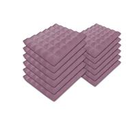 SK Studio Paquete de 12 Insonorizacion Pirámide Espuma Absorcion Aislamiento Acustica Paneles Tratamiento 50x50x5cm, Púrpura