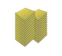 SK Studio Paquete de 24 Insonorizacion Pirámide Espuma Absorcion Aislamiento Acustica Paneles Tratamiento 30x30x5cm, Amarillo