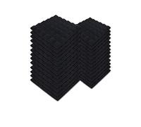 SK Studio Paquete de 24 Insonorizacion Pirámide Espuma Absorcion Aislamiento Acustica Paneles Tratamiento 50x50x5cm, Negro