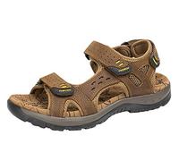 SK Studio Sandalias Deportivas Hombres Verano Exterior Antideslizantes Senderismo Zapatos Ligero Sandalias de Playa Marrón Claro, 42 EU