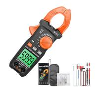 SK218 - Pinza amperimétrica digital de 600 A, medición de corriente de alta precisión con linterna LED y función de retención de datos, multímetro de pantalla retroiluminada