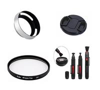 SK47S Juego de cámara de 39mm, Kit de Lente de Metal Plateado, Tapa de capó, Cepillo de Filtro UV para Voigtlander Color-Skopar 35 mm f/2.5 P II y Lente asférica Voigtlander Ultron de 35 mm f/2