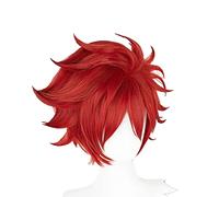 SK8 The Infinity Reki Kyan Cosplay Wig Red Short Men Wigs with Bangs Heat Resistant Synthetic Hair + Wig Cap
