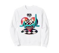 Ska is Life Heartbeat Corazón Rojo a Cuadros Sudadera