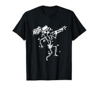 Ska Music Esqueleto con Trompeta Jazz Estilo Música Camiseta