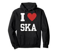 Ska Music Lover Concierto Amor Corazón Cool Vintage Retro Mod Sudadera con Capucha