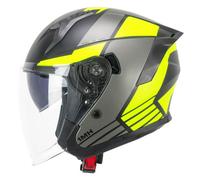 SKA-P 1MHA JEDI SPORT fluor hom 22.06 con visera CASCO JET - Color: NEGRO, Talla: Talla M