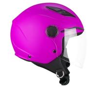 SKA-P Casco de Cara Abierta Young, 2MHA POD Mono Fucsia Mate, YB (47-48 cm)