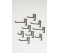 SKADIS Colección de ganchos - Juego de 5 ganchos para Pegboard IKEA - Impreso en 3D de PLA - Tamaños 10 mm a 50 mm - Accesorios para taller, cocina, oficina (gris, 50 mm)